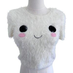 Alice + Olivia x Friends With You “Ciara” Fluffy Sweater Top – Size S